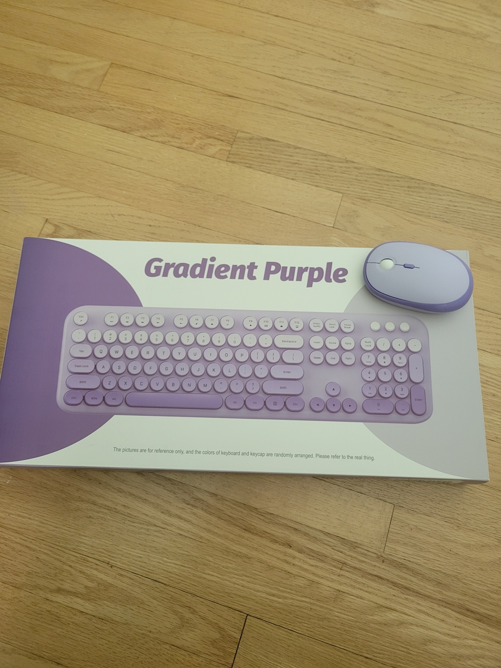 Brand NEW Gradient Purple Wireless Keyboard and Mouse Set